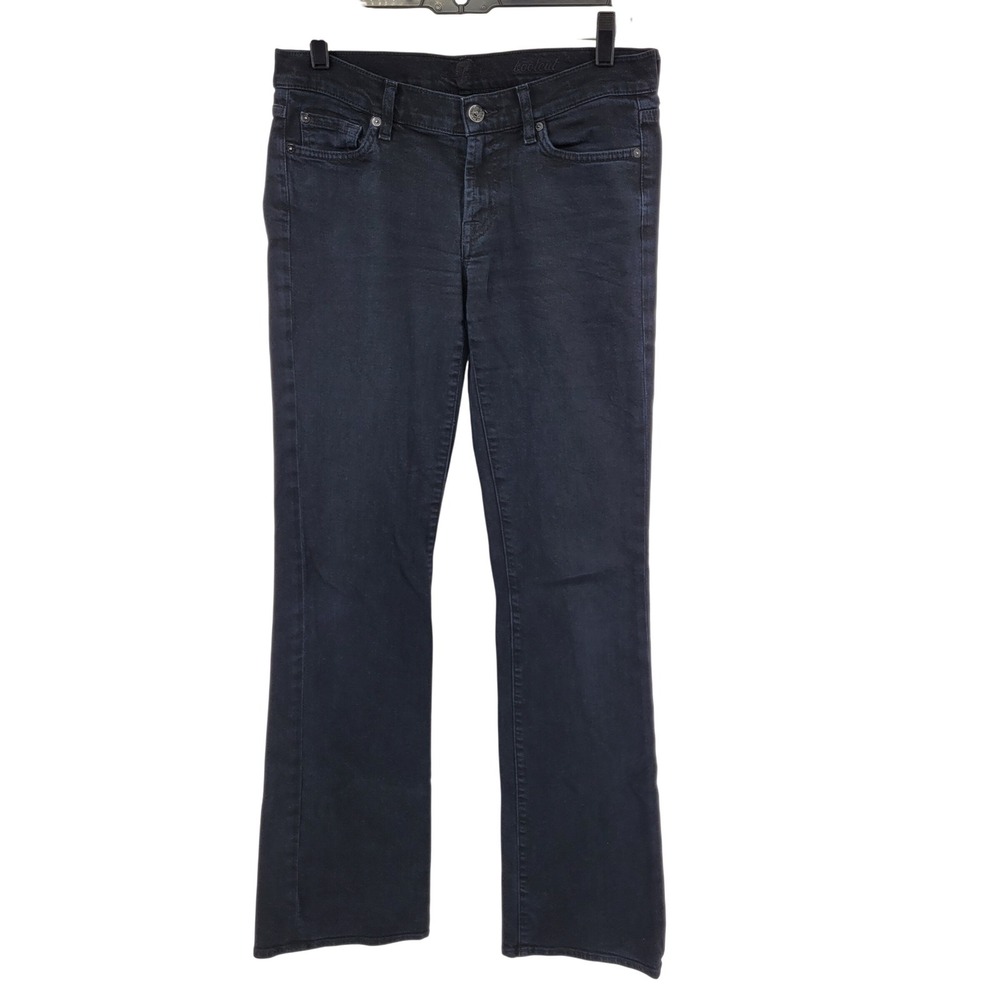 7 For All Mankind Bootcut Jeans Womens 28 Dark Wash Blue Stretch Denim Seven